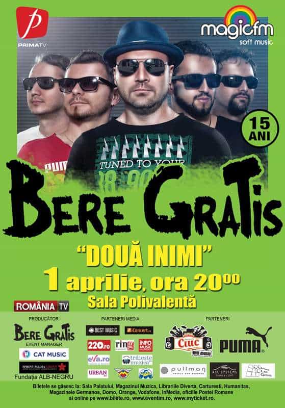 Concert Bere Gratis la Sala Polivalenta de 1 aprilie