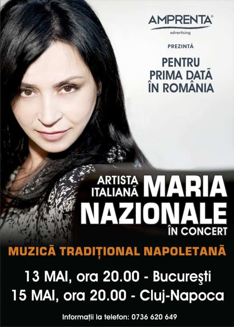 Maria Nazionale canta in premiera in Bucuresti si Cluj Napoca