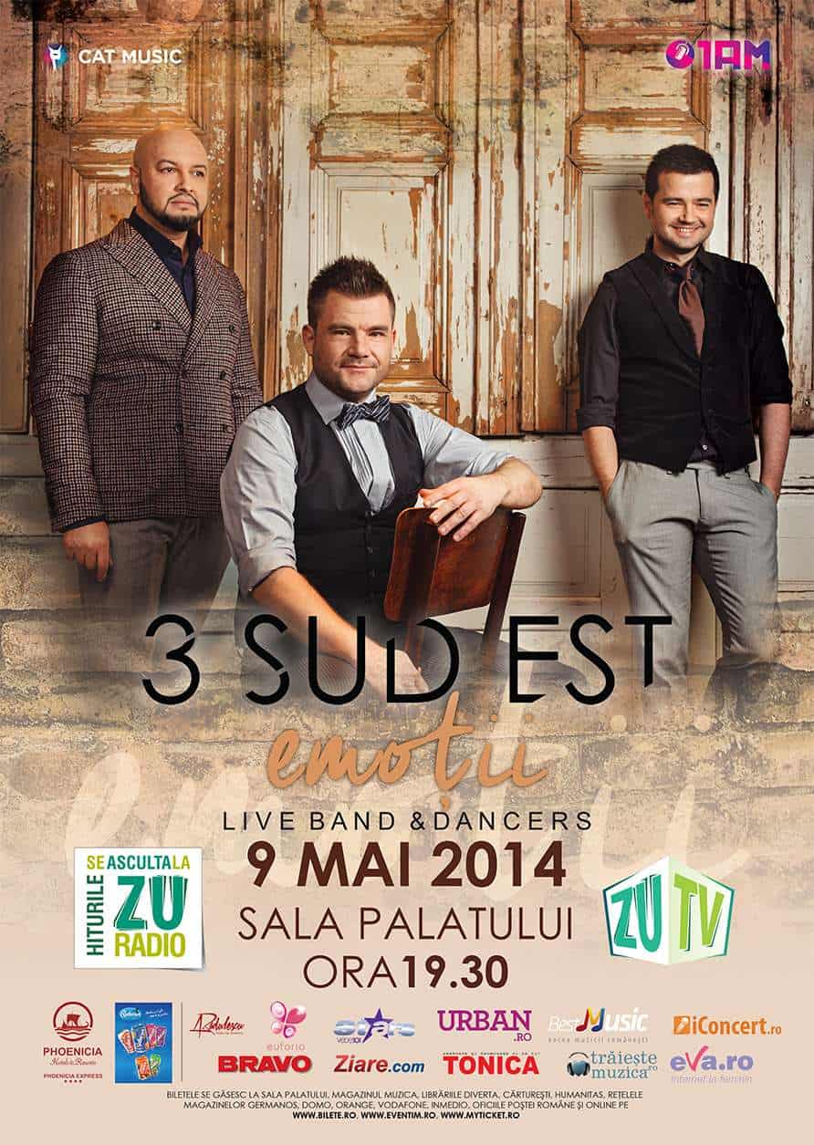 Concert 3 Sud Est pe 9 mai la Sala Palatului