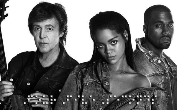 Rihanna FourFiveSeconds cu Kanye West si Paul McCartney (videoclip)